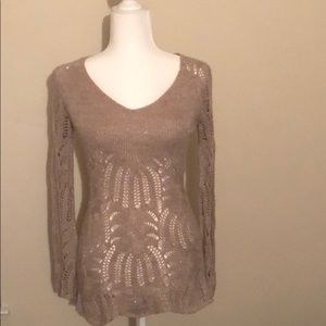 I-N-C International Crochet Knit Top